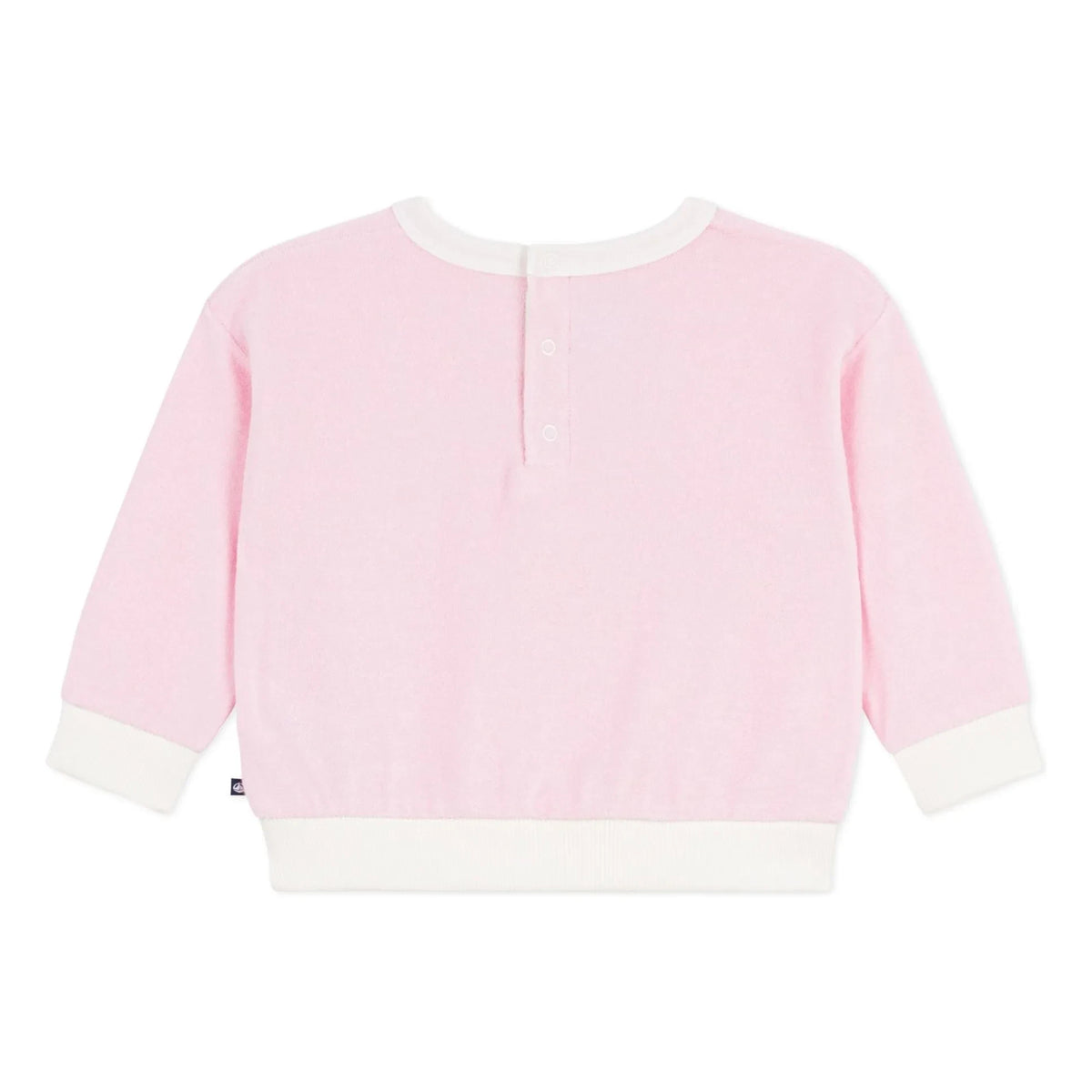 Petit Bateau - गुलाबी आइस स्पंज स्वेटशर्ट