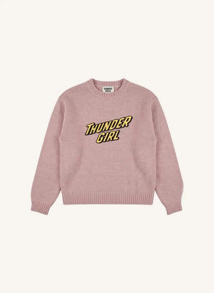 Hundred Pieces - Lacy Thunder Girl Merinos Yün Kazak | Açık Pembe