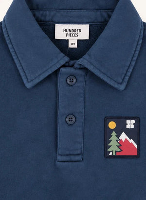 Hundred Pieces - Phoenix Mountain Organik Pamuk Sweatshirt | Gri mavi