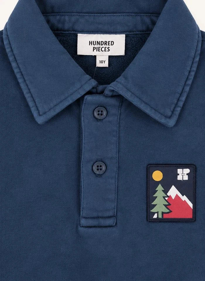 Hundred Pieces - Phoenix Mountain Organik Pamuk Sweatshirt | Gri mavi