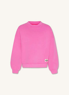 AO76 - Violetta geri dönüştürülmüş pamuklu sweatshirt | Floresan pembe