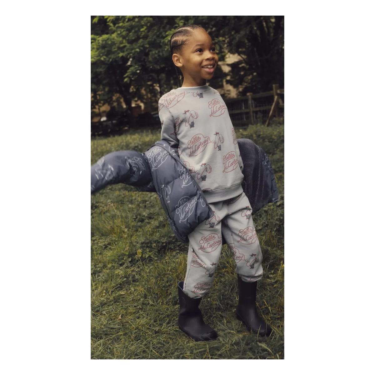 Stella McCartney Kids - Stella McCartney डाउन जैकेट | गहरा नीला