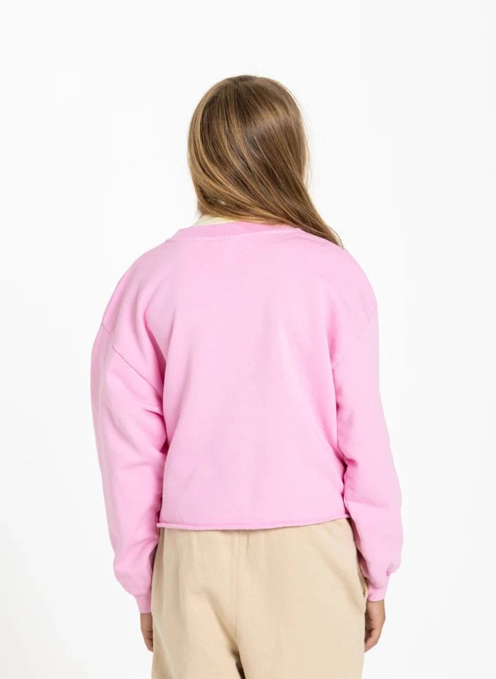 Smallable Kid - Plum "Keep On Moving" Organik Pamuklu Sweatshirt | Soluk Pembe