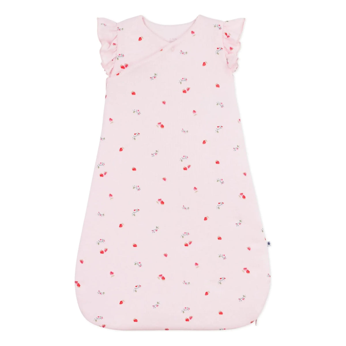 Petit Bateau - Fleurie ऑर्गेनिक कॉटन स्लीपिंग बैग | गुलाबी