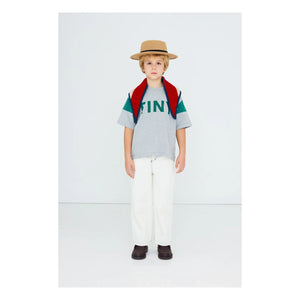 Tinycottons - Tiny ऑर्गेनिक कॉटन टी-शर्ट | ग्रे मेल्न्ज