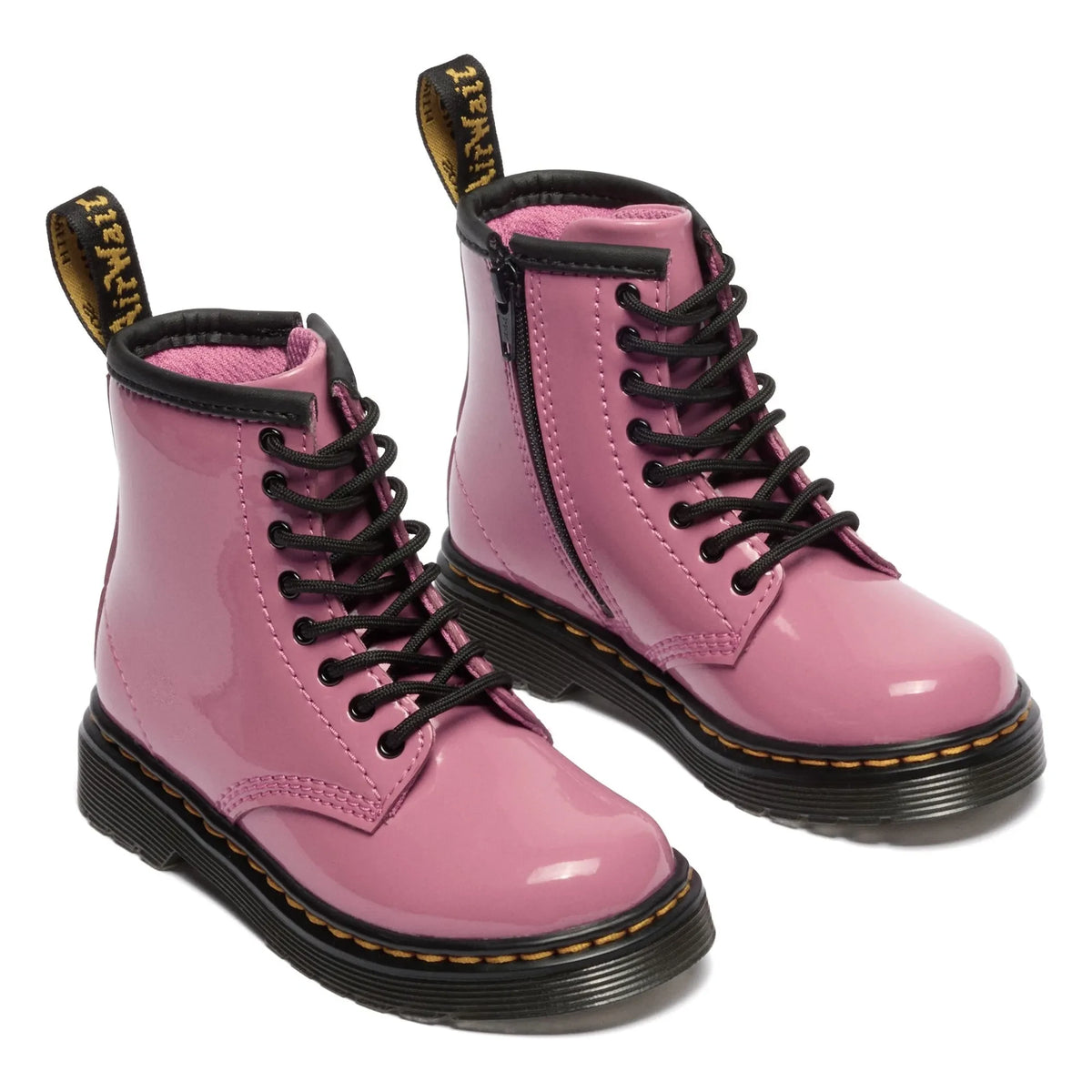 Dr Martens - 1460 J पेटेंट लेस-अप बूट | गुलाबी
