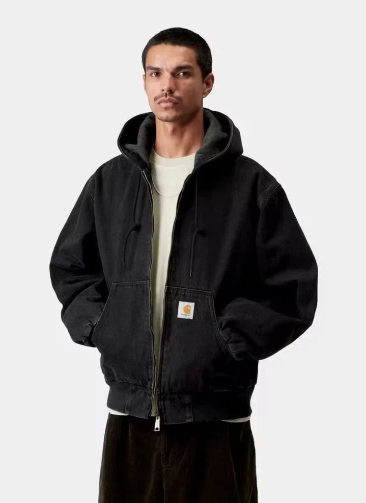 Carhartt WIP - OG एक्टिव हुडेड जैकेट | काला