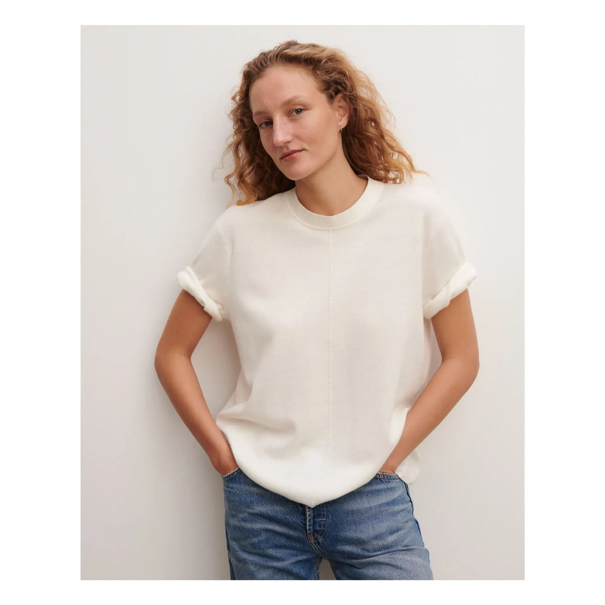Bompard - Slim-fit pamuk ve kaşmir tişört | Natural