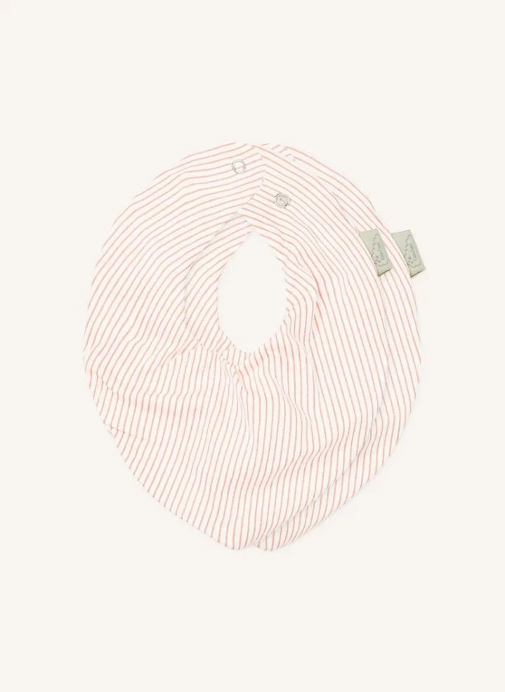 Cam Cam - Klasik Çizgili Bandana Önlükler - 2'li Set | Pembe