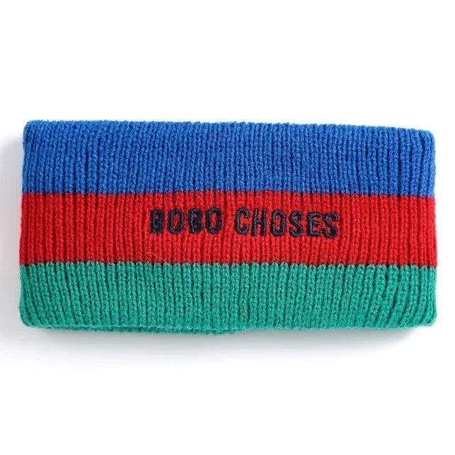 Bobo Choses - कलर ब्लॉक्ड रीसायकल फाइबर स्की बंदाना | नीला