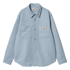 Carhartt WIP - वाल्टर कॉटन और लिनन ओवरशर्ट | ग्रे नीला