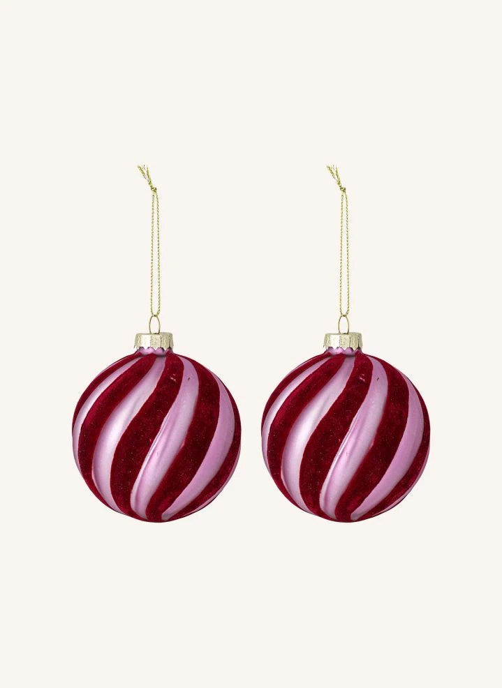 Bloomingville - Sayla Noel Süsleri - 2'li Set | Kırmızı