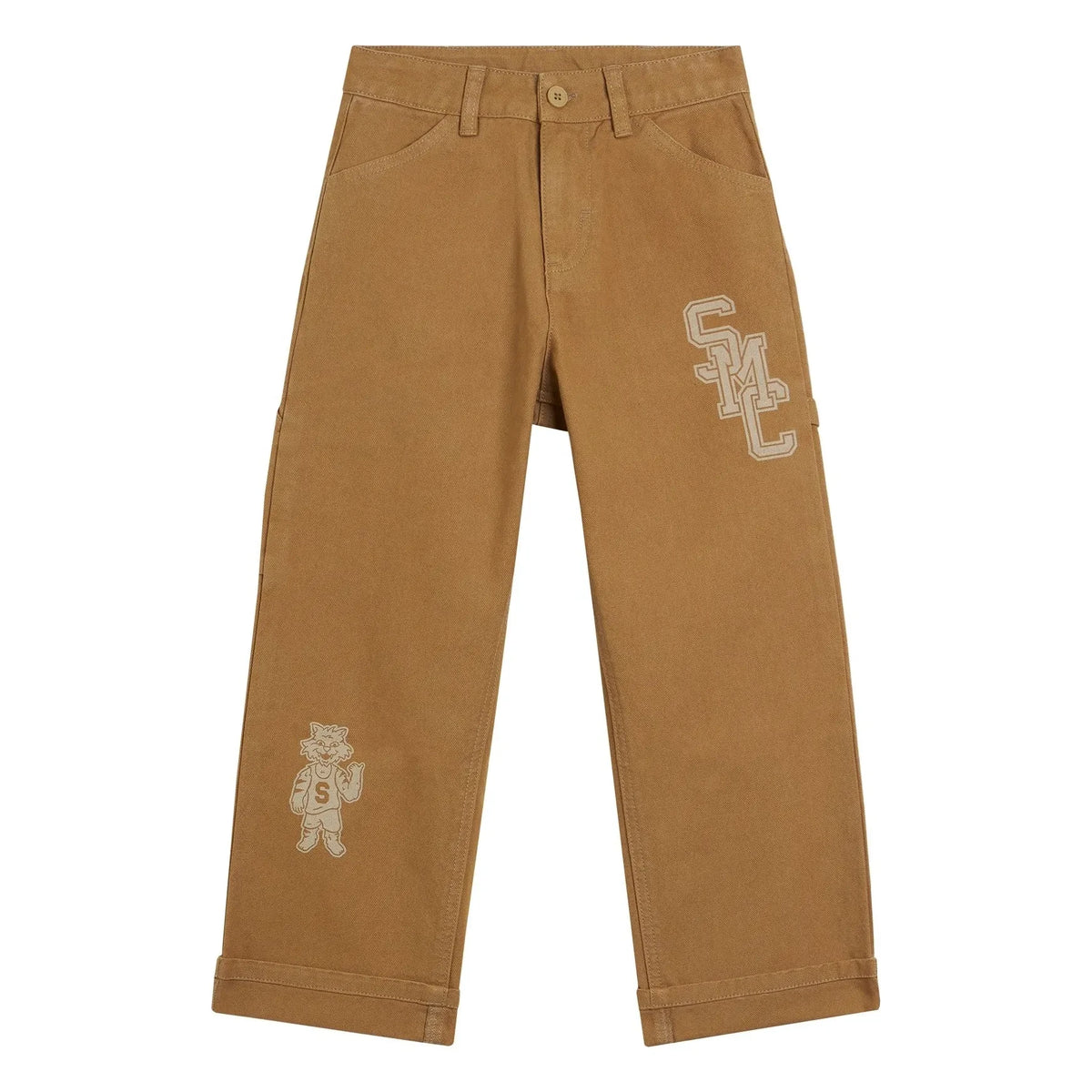 Stella McCartney Kids - SMC पैंट | ऊंट का रंग (Camel)