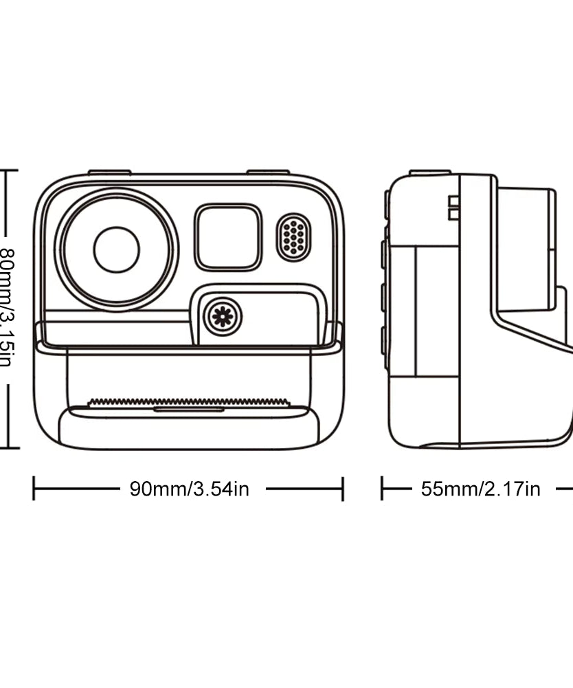 iPixi – त्वरित प्रिंट डिजिटल फोटो और वीडियो कैमरा गुलाबी