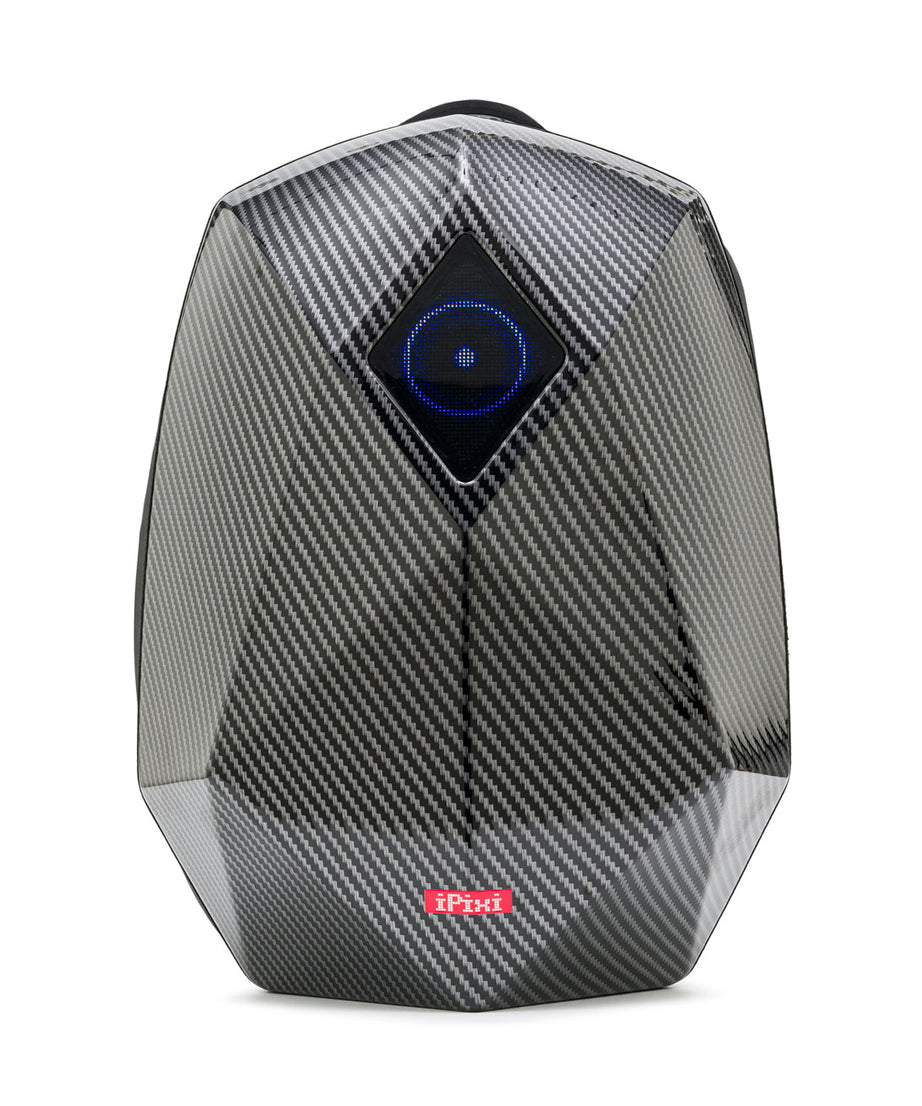 iPixi – मोटरसाइकिल चालक और यात्री टाइटेनियम संरक्षित LED बैकपैक