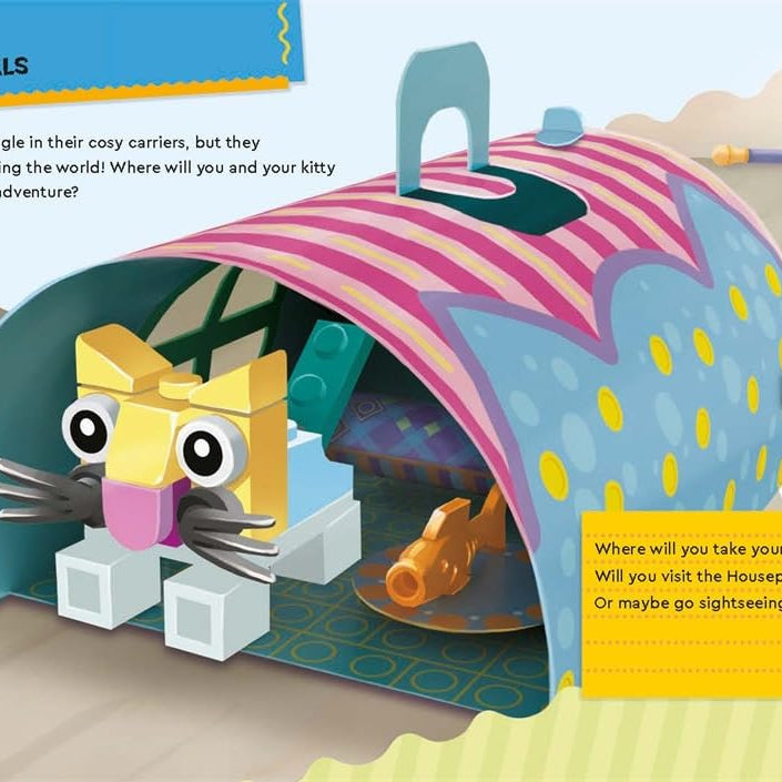 लेगो - आकृति खिलौना वाले छोटे पालतू जानवर: निर्माण और मोड़ने के हस्तकला