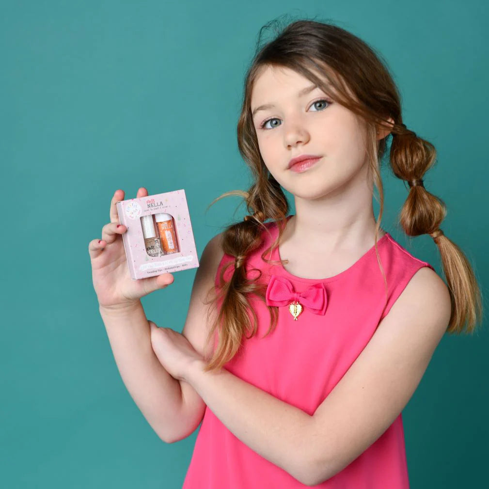 मिस नेला नेला लिप ग्लॉस और नेल पॉलिश जोड़ी सेट