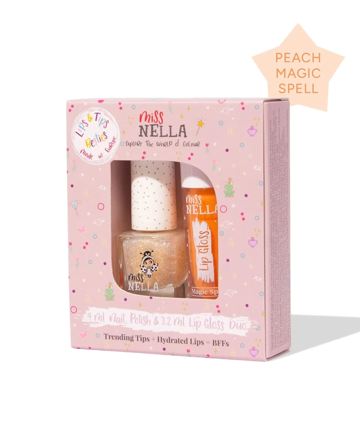 मिस नेला नेला लिप ग्लॉस और नेल पॉलिश जोड़ी सेट