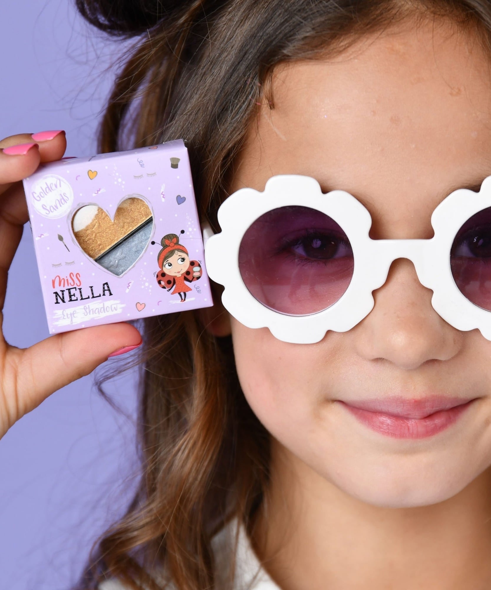 मिस नेला - विषाक्त मुक्त बच्चों के लिए गोल्डन 2-पीस आईशैडो