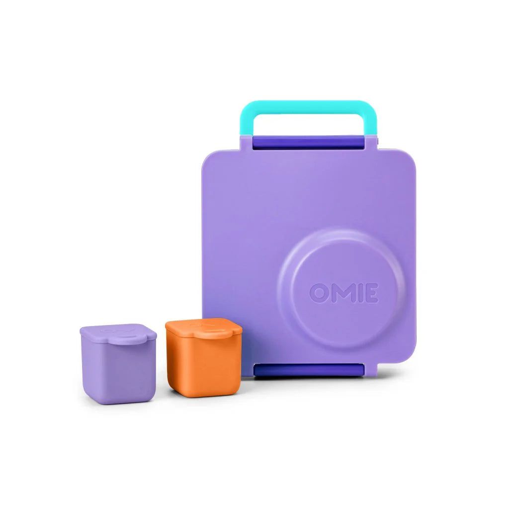 ओमीबॉक्स बेंटो बॉक्स आंतरिक विभाजन कंटेनर 2 टुकड़े लाल और पीला