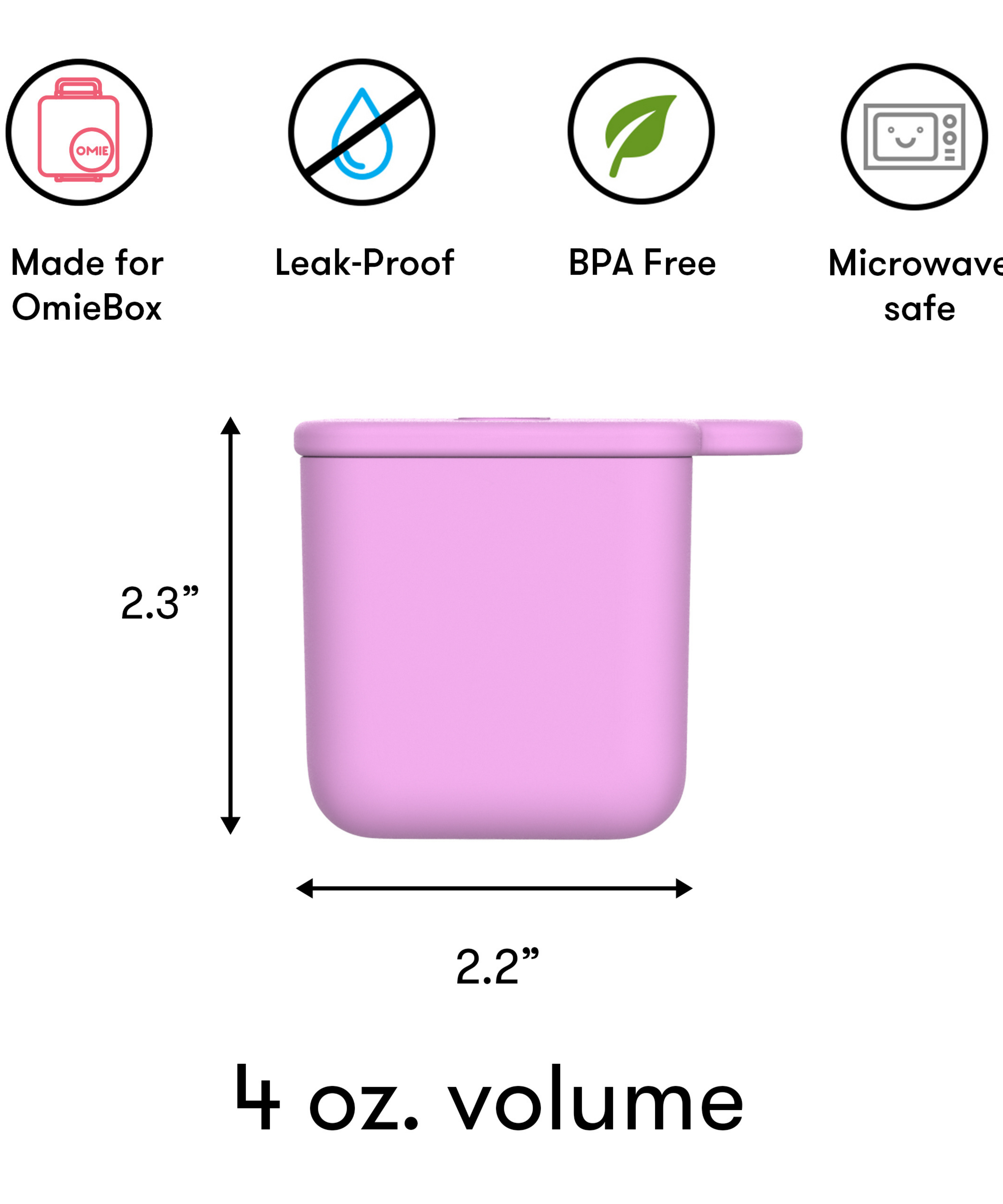 Omiebox - बेंटो बॉक्स आंतरिक विभाजन कंटेनर 2 पीस गुलाबी/टर्क्वॉइज