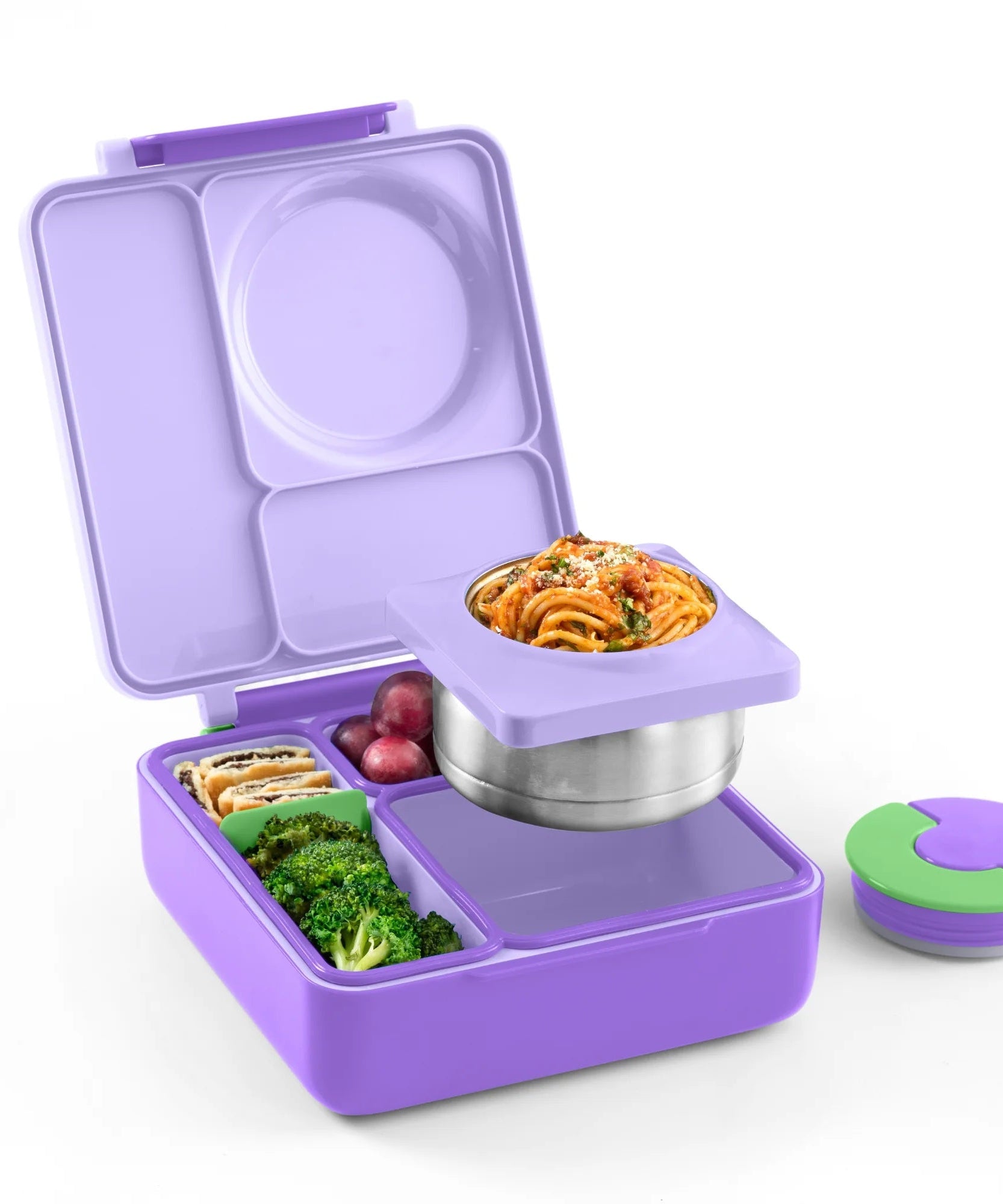 Omiebox - ताप इन्सुलेटेड बैंगनी लिला बेंटो भोजन बॉक्स