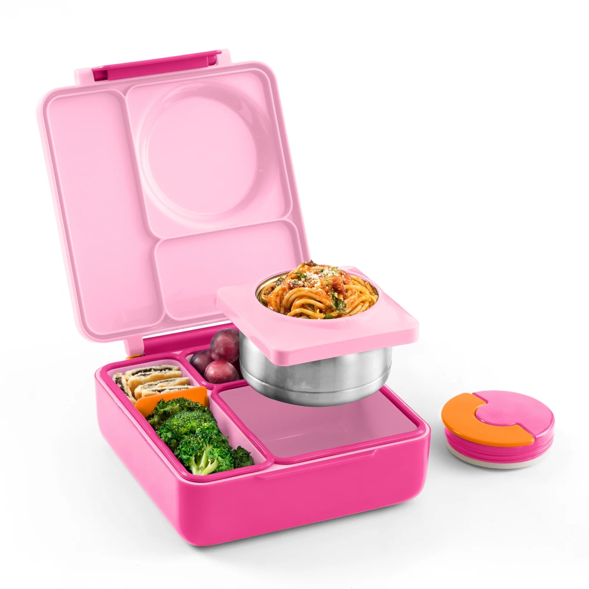 Omiebox - थर्मल इंसुलेटेड परी गुलाबी बेंटो भोजन बॉक्स