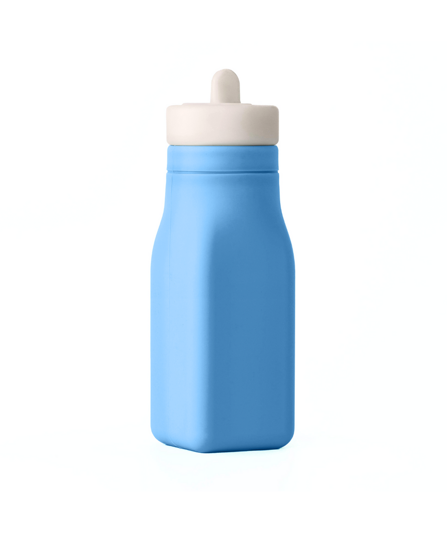 Omiebox - OmieBottle BPA मुक्त सिलिकॉन पानी की बोतल नीला