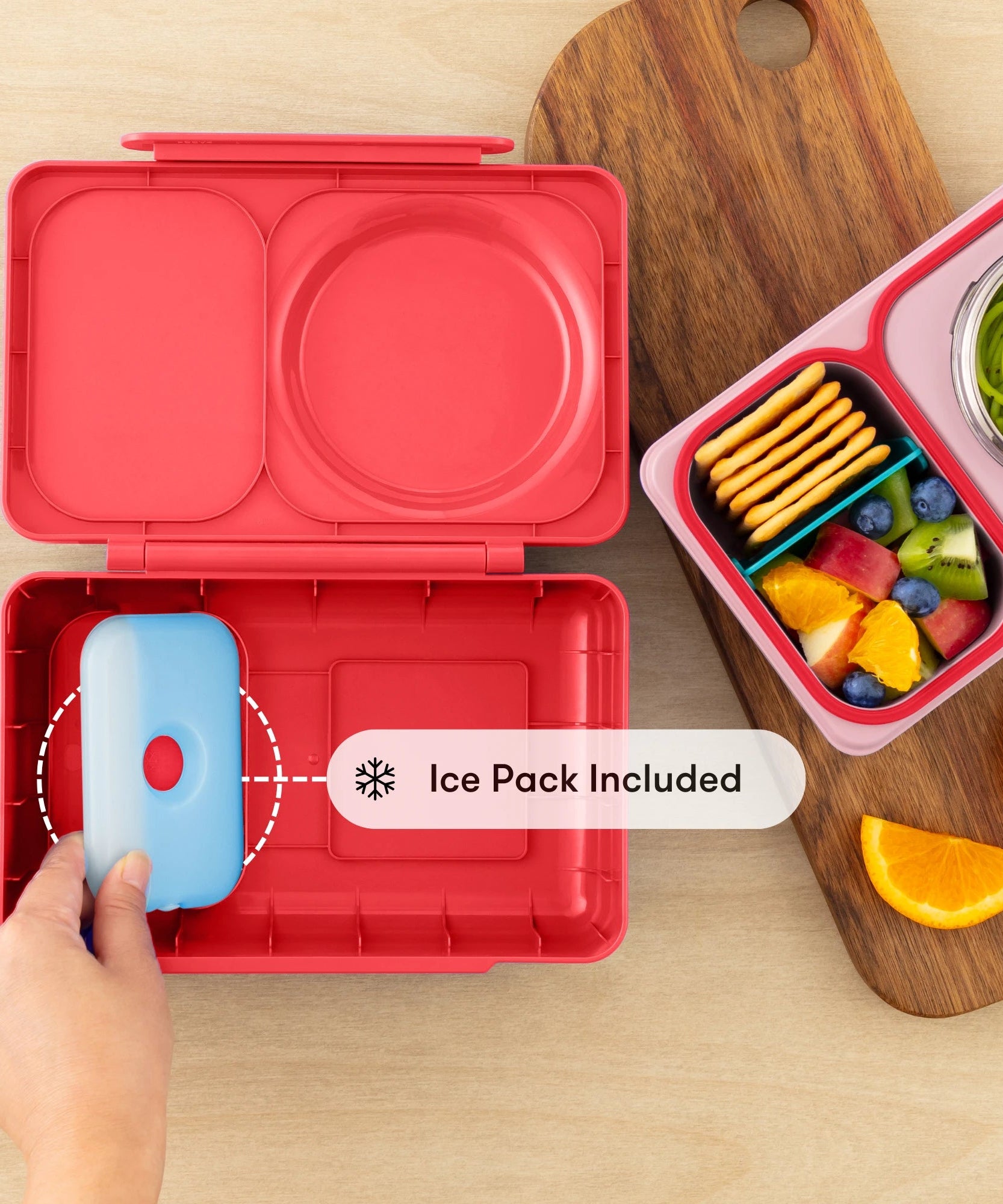 Omiebox - UP थर्मल इंसुलेटेड 2. पीढ़ी चेरी गुलाबी बेंटो भोजन बॉक्स