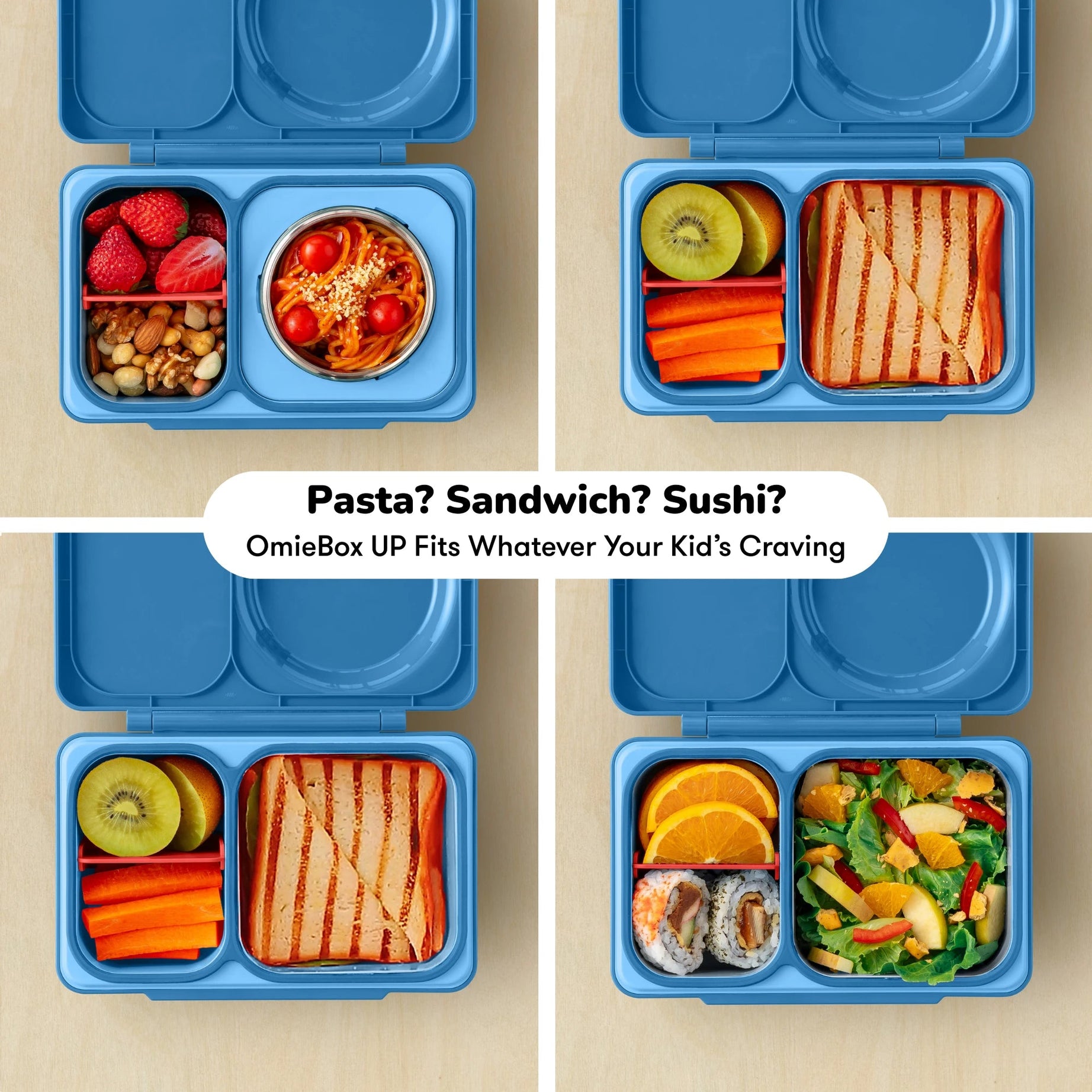 Omiebox - UP ताप इन्सुलेटेड 2. पीढ़ी कोस्मिक नीला बेंटो भोजन बॉक्स