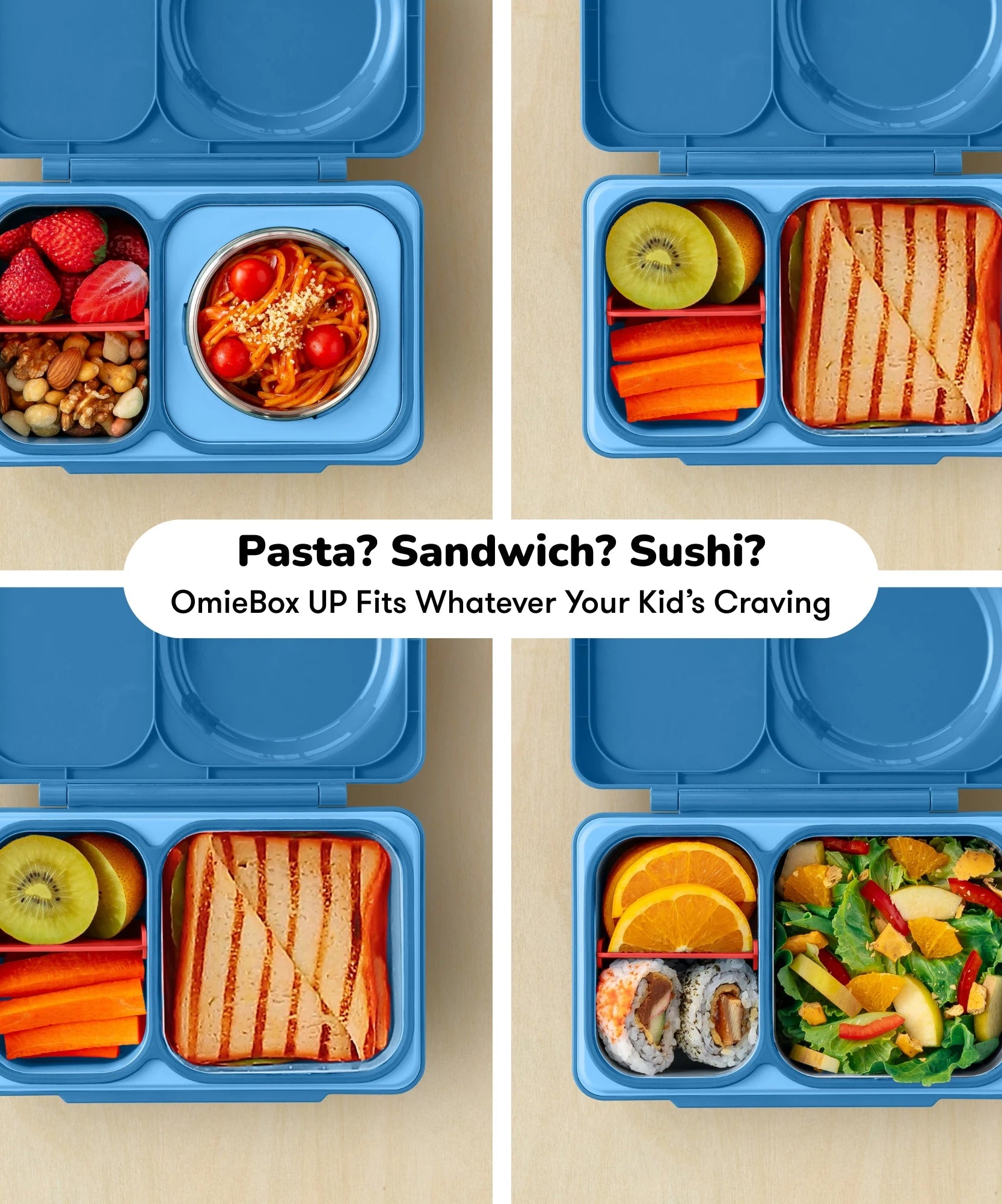 Omiebox - UP ताप इन्सुलेटेड 2. पीढ़ी कोस्मिक नीला बेंटो भोजन बॉक्स