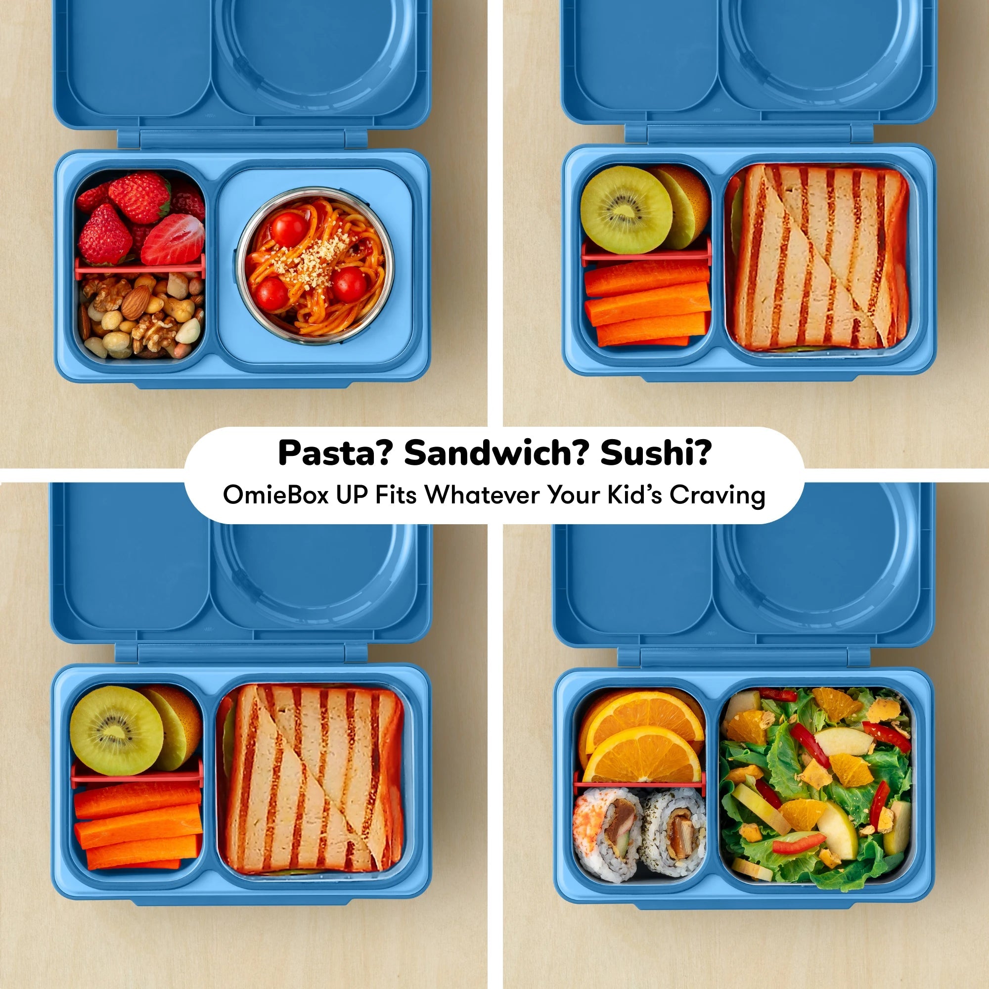 Omiebox - UP ताप इन्सुलेटेड 2. पीढ़ी कोस्मिक नीला बेंटो भोजन बॉक्स