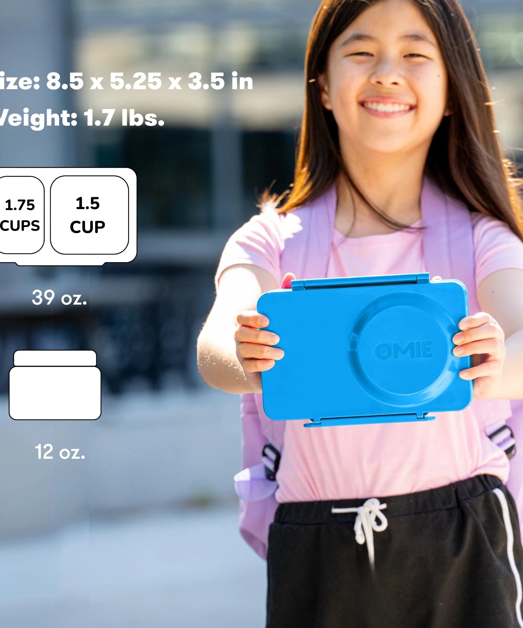 Omiebox - UP ताप इन्सुलेटेड 2. पीढ़ी कोस्मिक नीला बेंटो भोजन बॉक्स