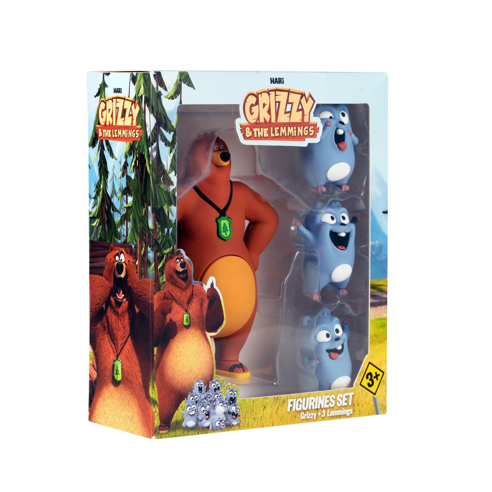 Grizzy ve Lemmingler - 4lü Figür Oyuncak Seti-Dinossi