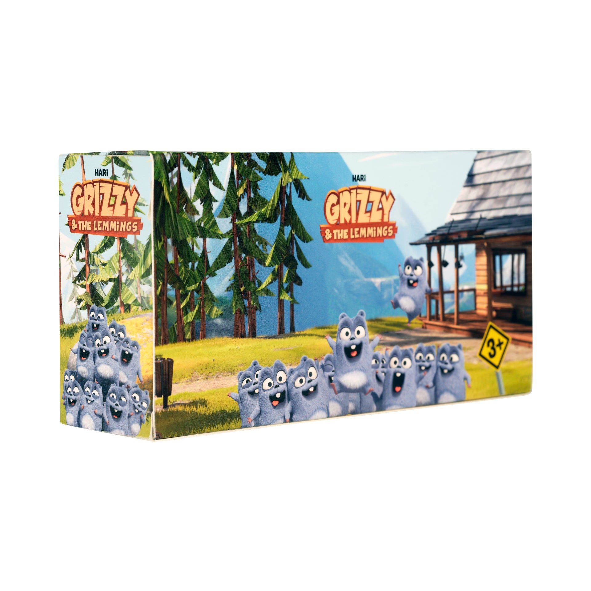 Grizzy ve Lemmingler - 3lü Leming Figür Oyuncağı-Dinossi
