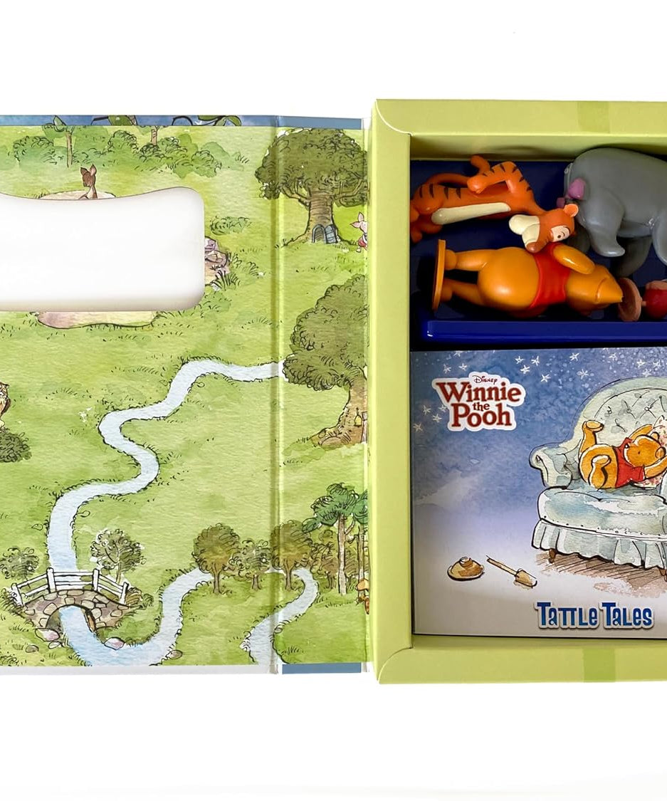 Phidal - विंनी द पू टेटल टेल्स फिगर खिलौना वाला अंग्रेज़ी गतिविधि और कहानी पुस्तक