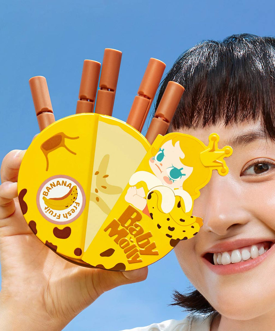 पॉप मार्ट - ओरिजिनल बेबी मोली फलों की खुशबू वाली श्रृंखला चुंबकीय ताले वाली भंडारण अंधा बॉक्स सेट