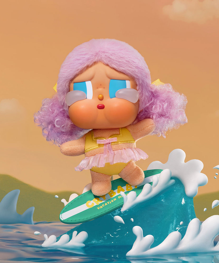 पॉप मार्ट - ओरिजिनल क्राइबेबी वेकेशन मोड ऑन सीरीज़ विनाइल पेलुश बेबी सरप्राइज ब्लाइंड पैकेट