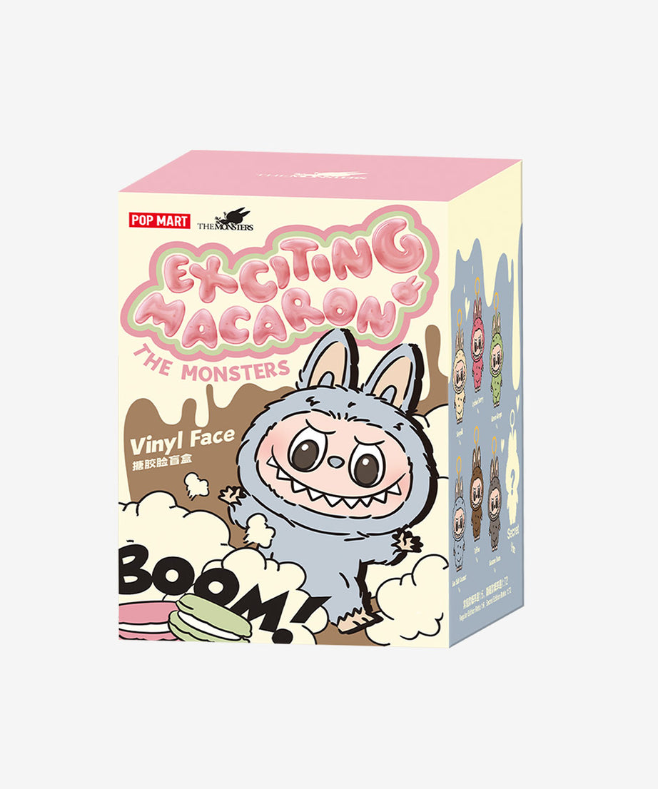 पॉप मार्ट - ओरिजिनल Labubu द मॉन्स्टर्स: रोमांचक मैकरॉन विनाइल प्लश गुड़िया सरप्राइज ब्लाइंड पैकेट