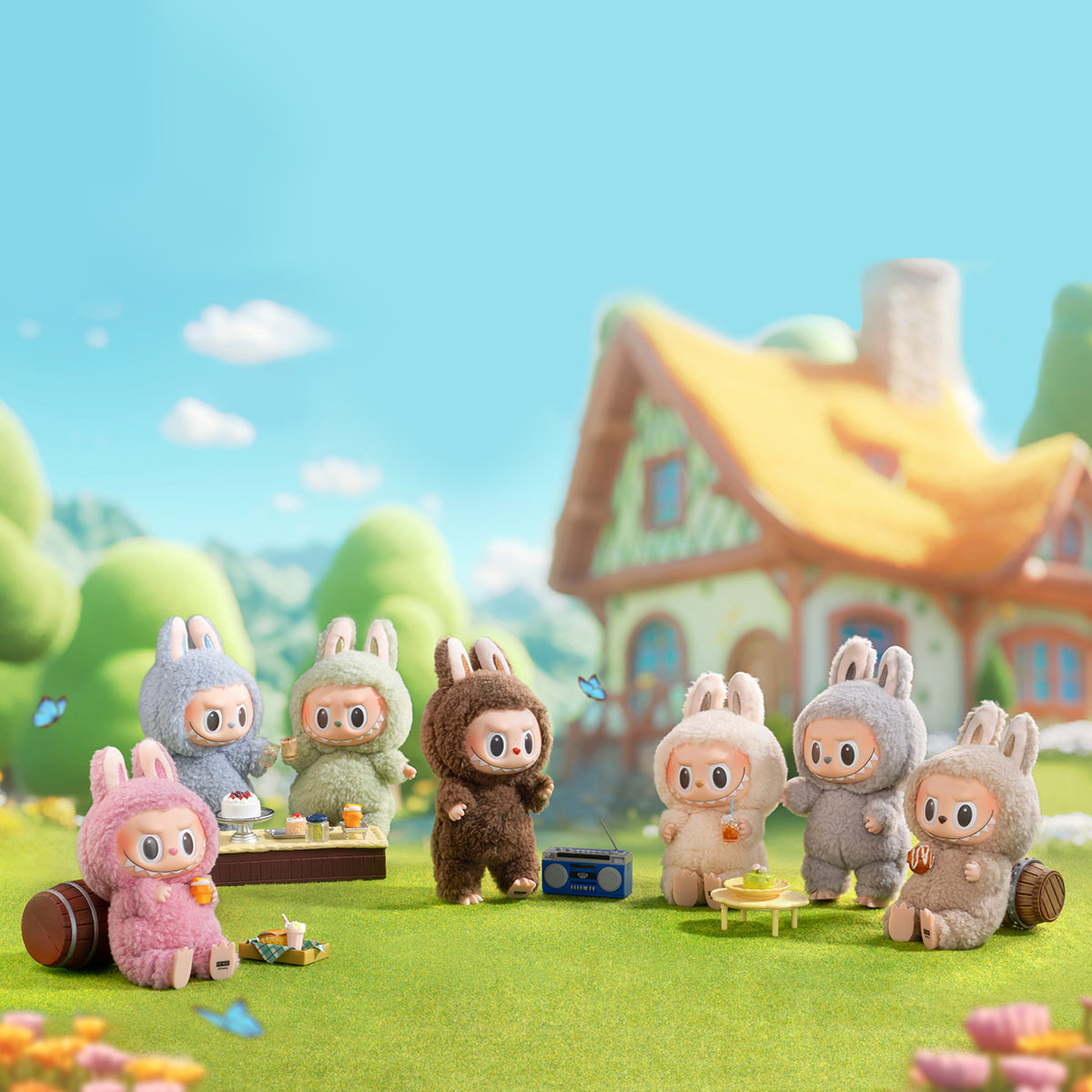 पॉप मार्ट - ओरिजिनल Labubu द मॉन्स्टर्स: रोमांचक मैकरॉन विनाइल प्लश गुड़िया सरप्राइज ब्लाइंड पैकेट