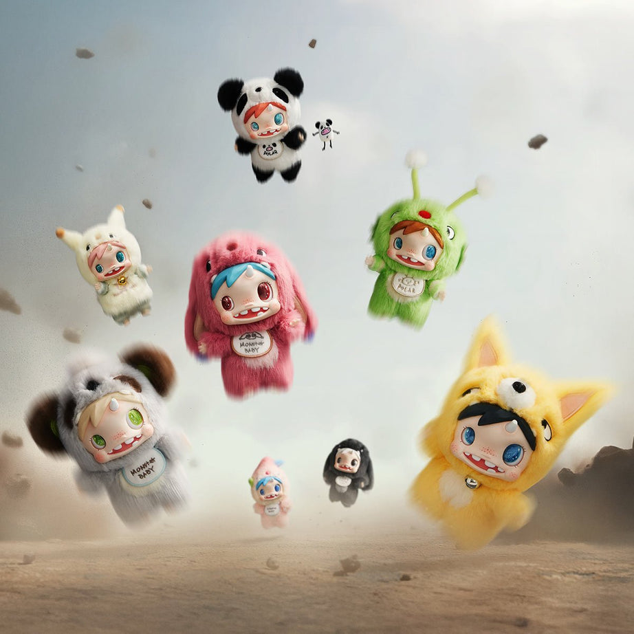 पॉप मार्ट - असली राक्षस बच्चा मुलायम झुमका आश्चर्य अंधा पैकेट