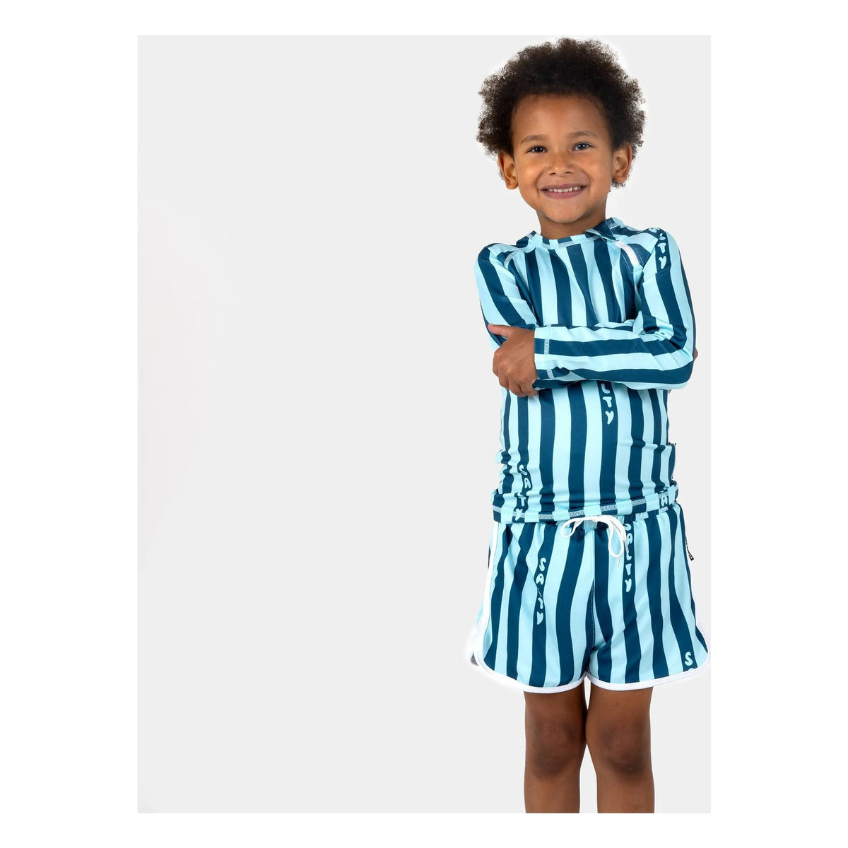 Beach & Bandits - Salty Stripes Trunk UV Korumalı Mayo Şortu Geri Dönüştürülmüş Lifler | Lacivert