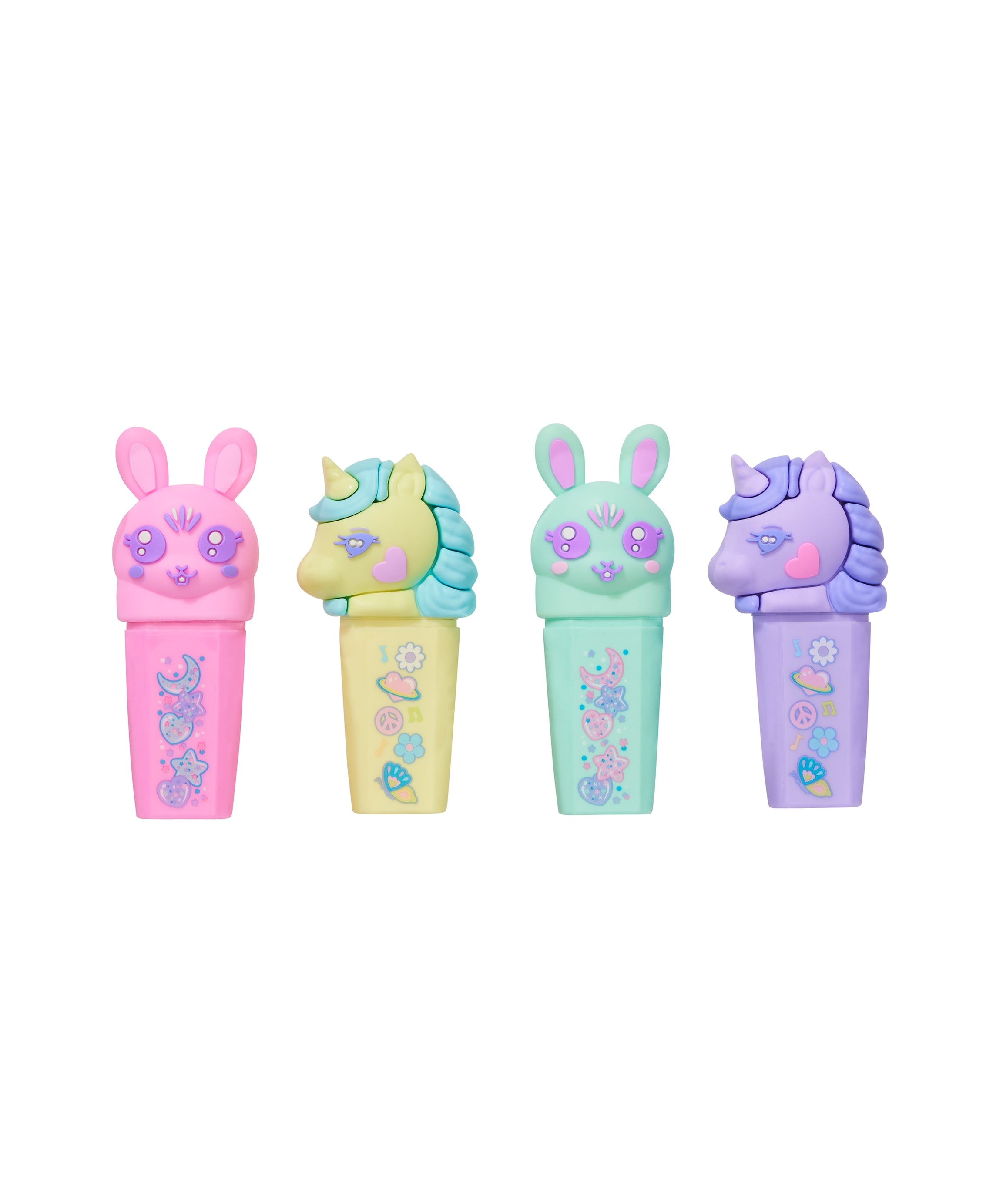 Smiggle - ऑल स्टार्स खुशबूदार फॉस्फोरस हाईलाइटर 4-पीस पेन सेट