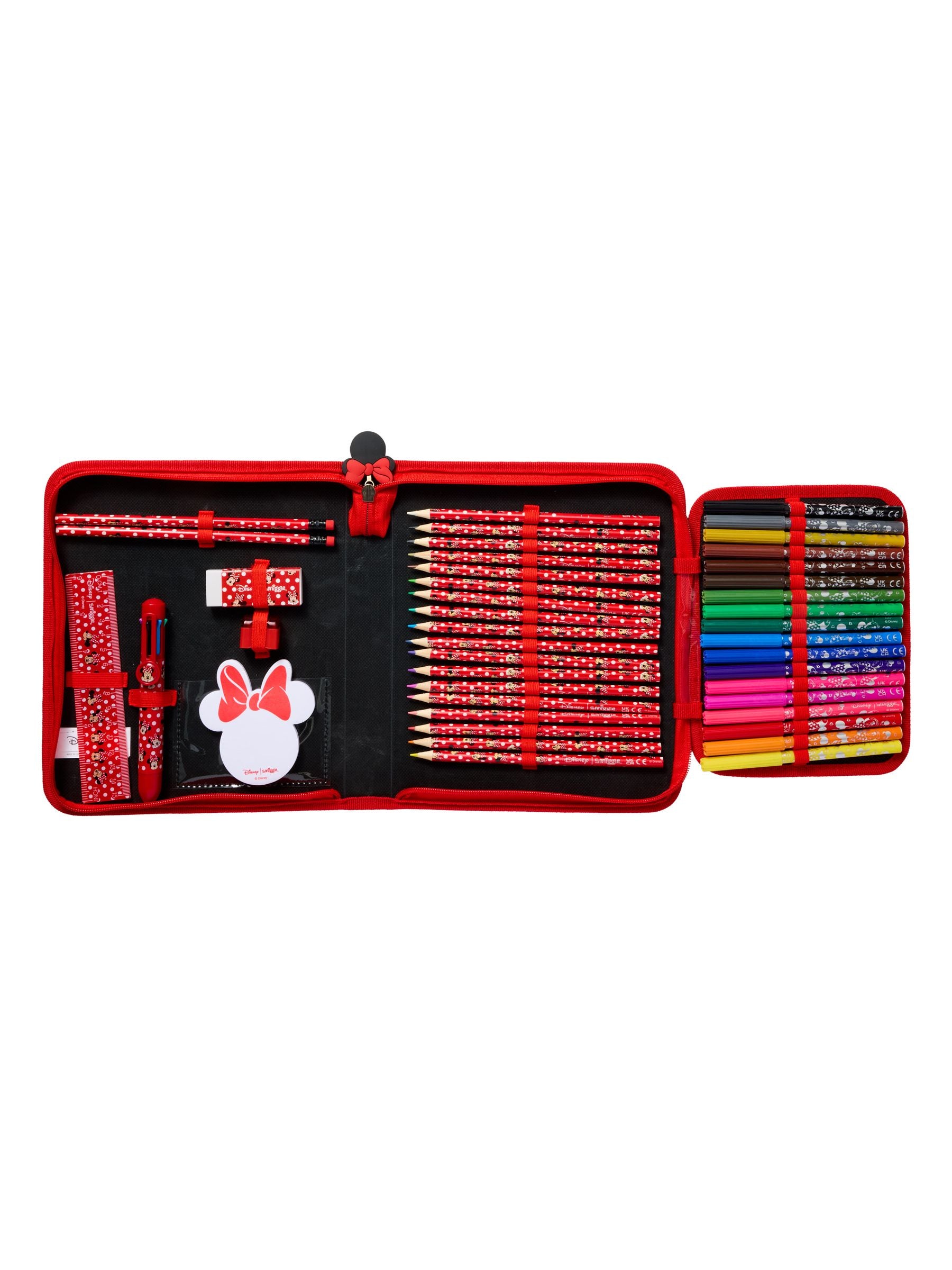 Smiggle - Disney मिनी स्टेशनरी सेट और पेंसिल बॉक्स