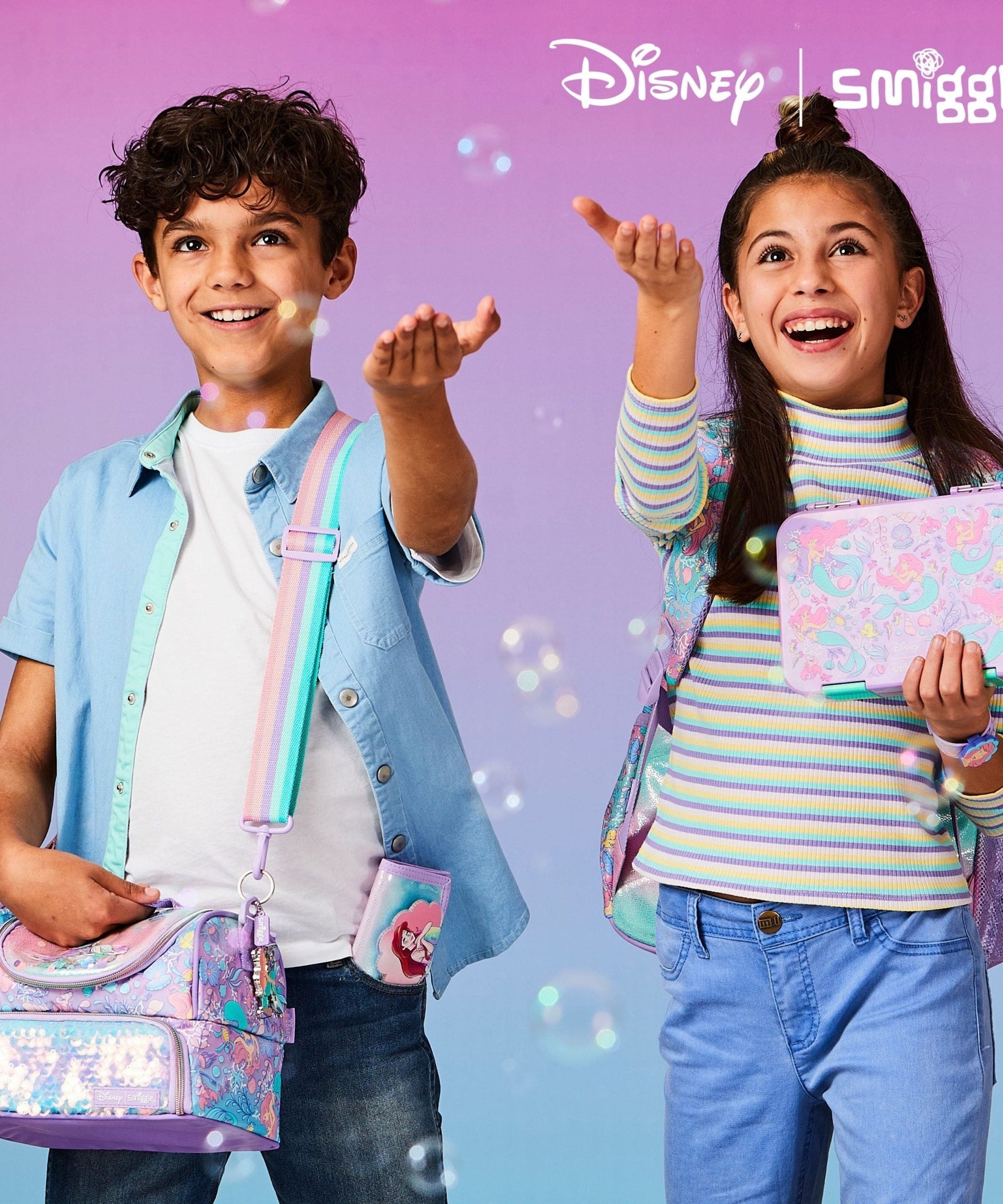 Smiggle - Disney राजकुमारी मध्यम आकार का बेंटो लंच बॉक्स