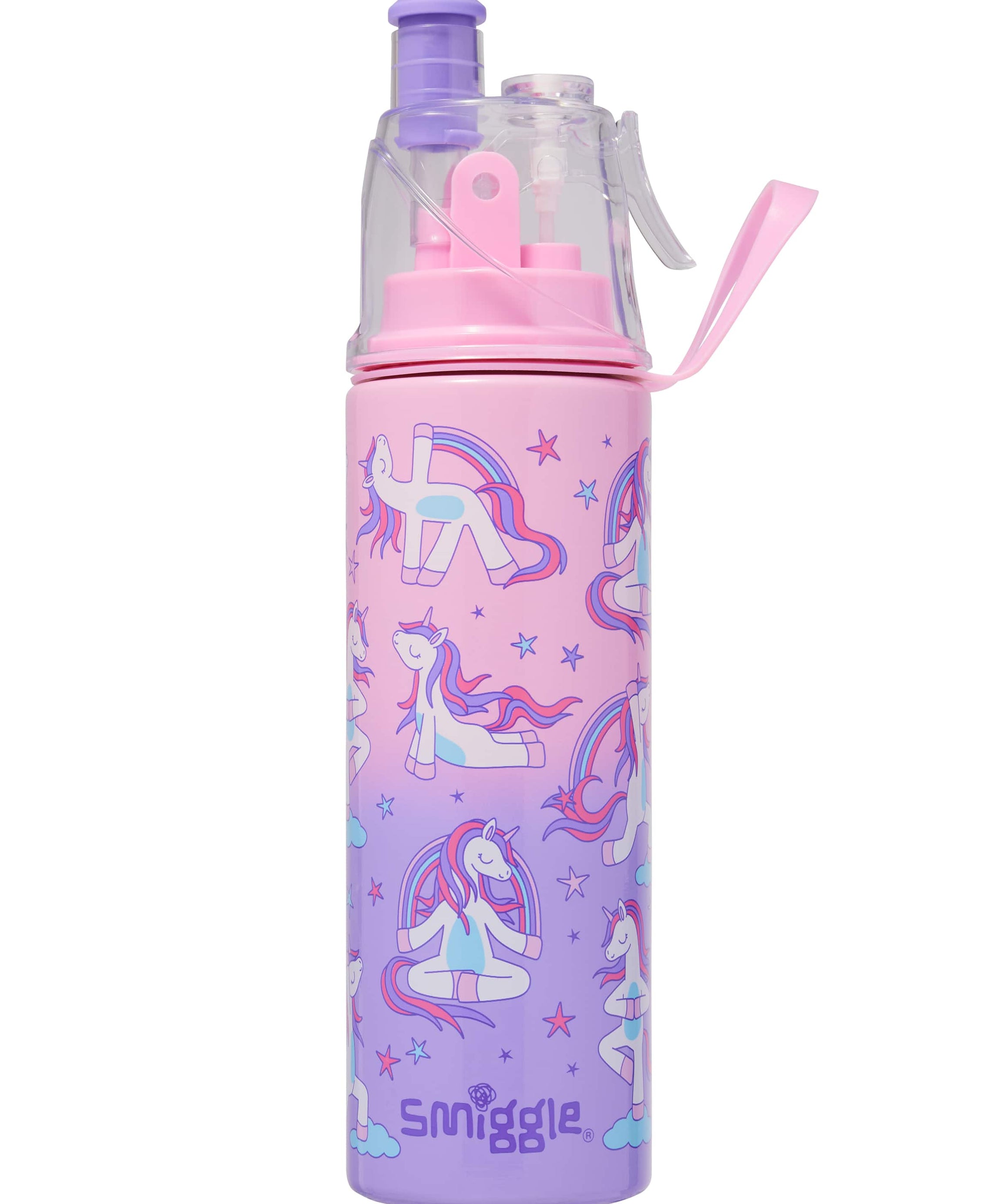 Smiggle - एनर्जाइज़ पानी स्प्रेयर 500ML स्टील बॉटल