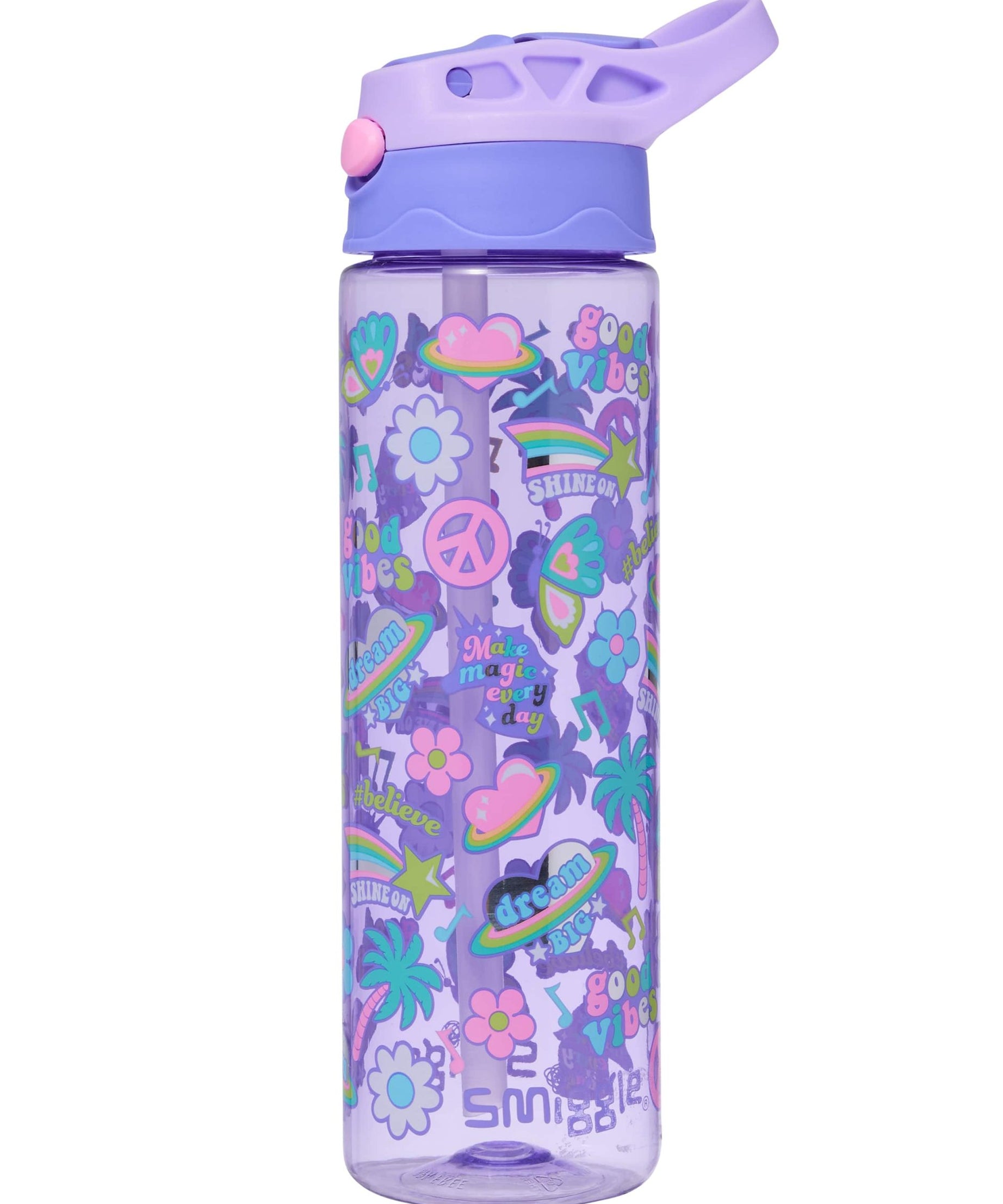 Smiggle - ऑल स्टार्स 650ML ऑटोमैटिक मुँह वाला BPA मुक्त पानी की बोतल