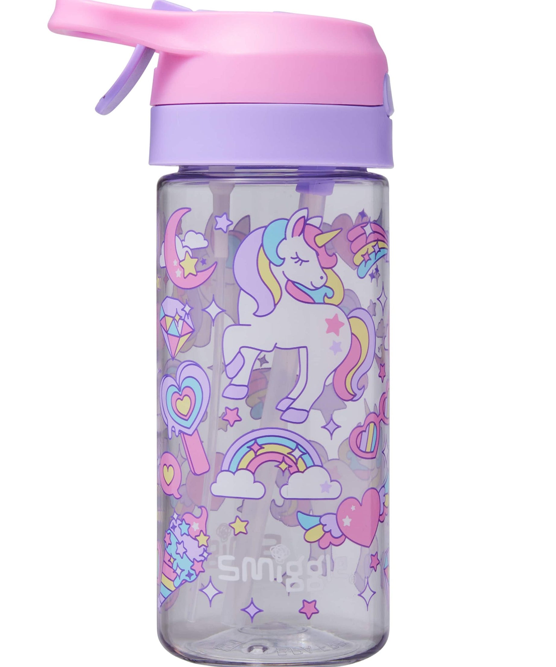 Smiggle - हाली जूनियर पानी छिड़कने वाला 450 ML BPA मुक्त पानी की बोतल