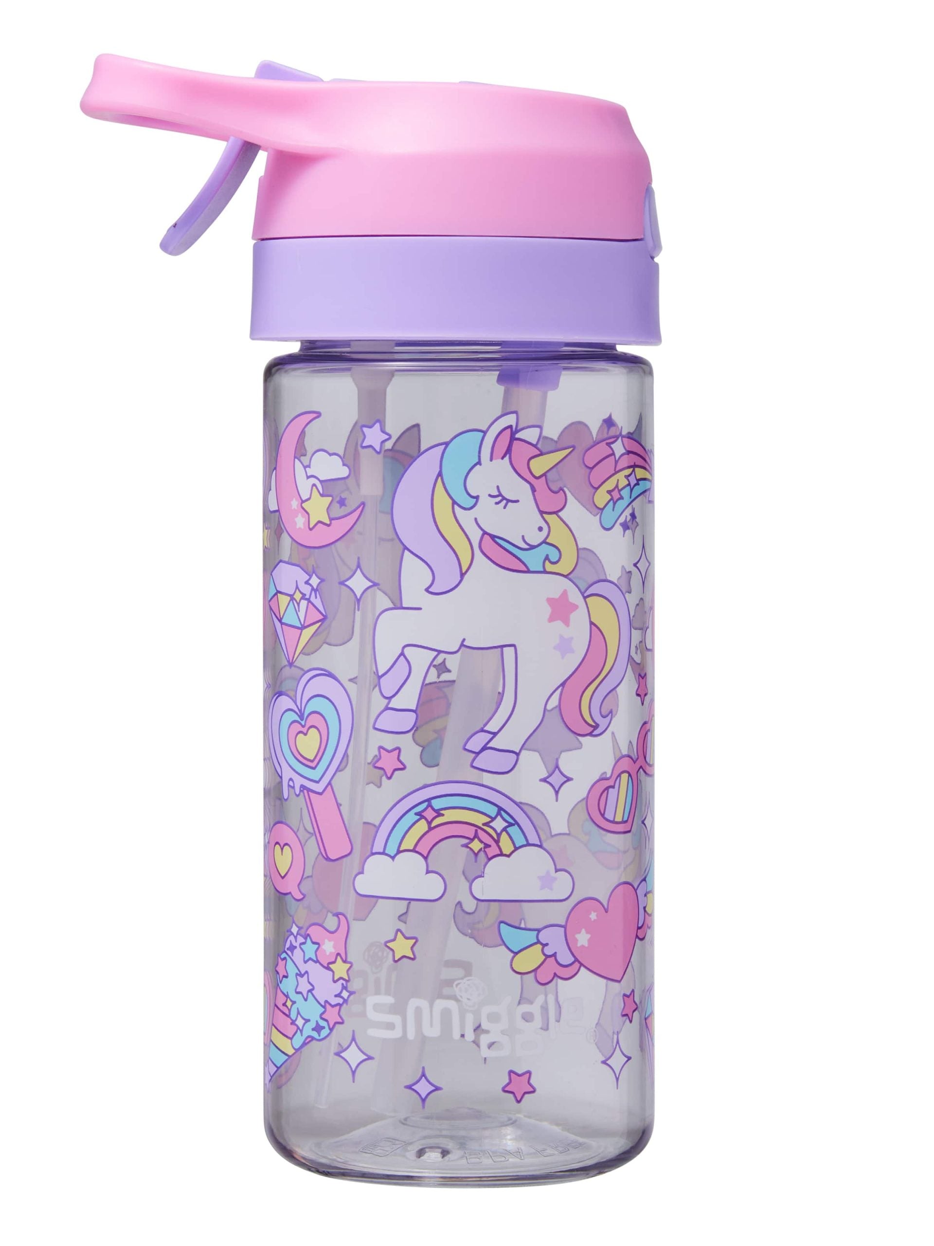 Smiggle - हाली जूनियर पानी छिड़कने वाला 450 ML BPA मुक्त पानी की बोतल