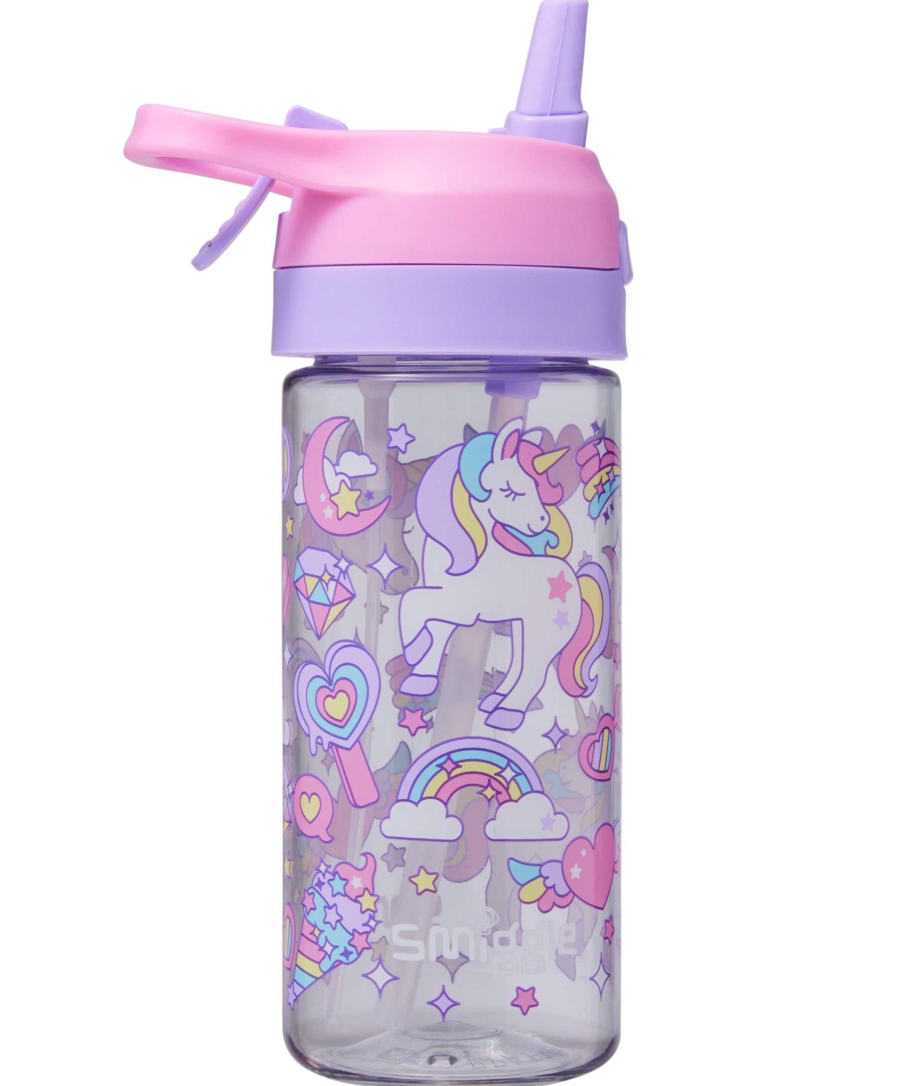 Smiggle - हाली जूनियर पानी छिड़कने वाला 450 ML BPA मुक्त पानी की बोतल